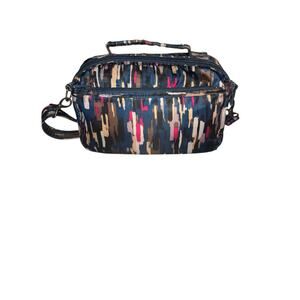 LUG Scoop Crossbody Bag Abstract Blue Pink Multi
Print Travel Purse RFID